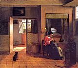 A Mother and Child with Its Head in Her Lap by Pieter de Hooch